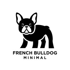 French bulldog Logo icon design illustration template