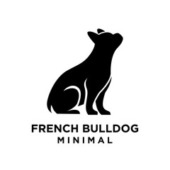 French bulldog Logo icon design illustration template