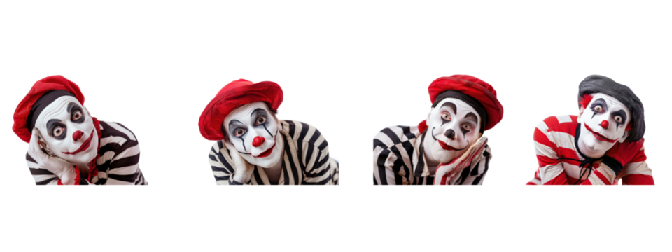A mime isolated on white transparent background, PNG File. Perfect for clipart - Powered by Adobe