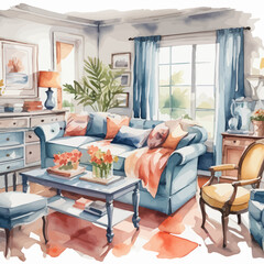 Home Furniture Ilustration Design Very Cool