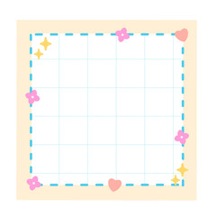 Cute cream pastel blank reminder paper note