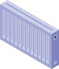 Modern house heating radiator is providing warmth during the cold winter season