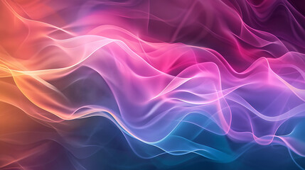 Naklejka premium Abstract Vibrant Flowing Gradient Waves Background