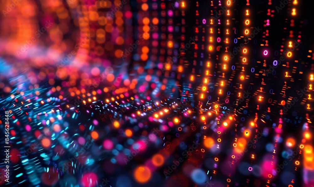 Poster code cascade abstract impressions of big data