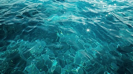 Fototapeta premium Experience the purity of clear water interspersed with tiny points of energy, reflecting the dynamic and vibrant nature of an oceanic expanse