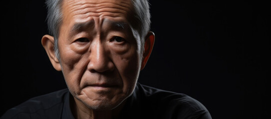 person with sad expression concept