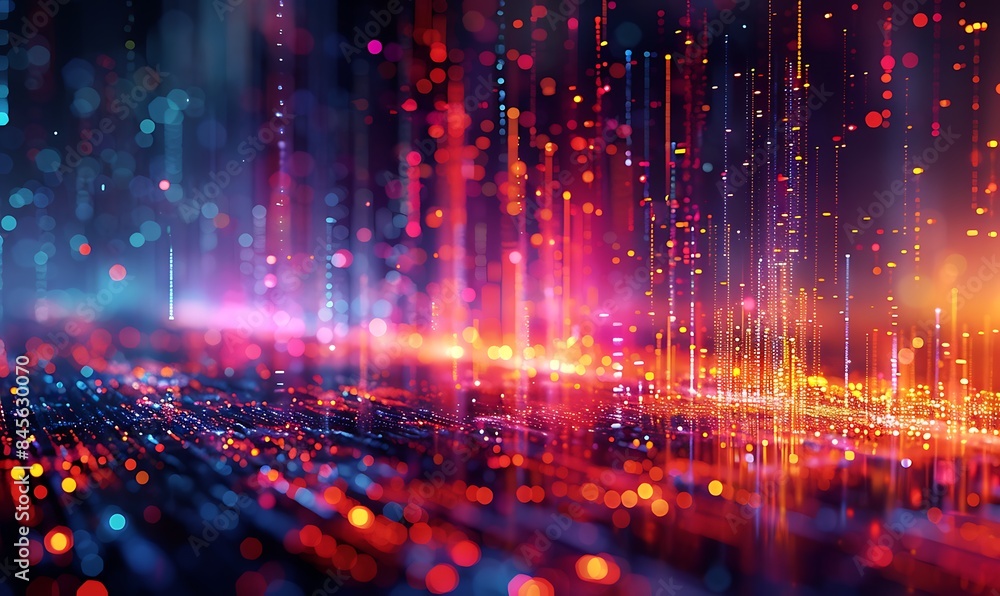Poster code cascade abstract impressions of big data