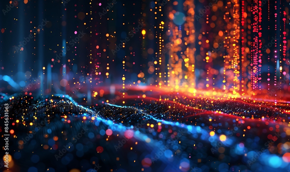 Poster code cascade abstract impressions of big data