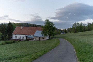 Fototapeta premium country house in the countryside