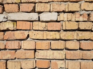 Old red brick wall