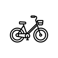 Fototapeta premium bicycle, line icon, isolated background
