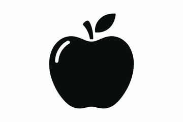 Apple sihoutte vector style with white background
