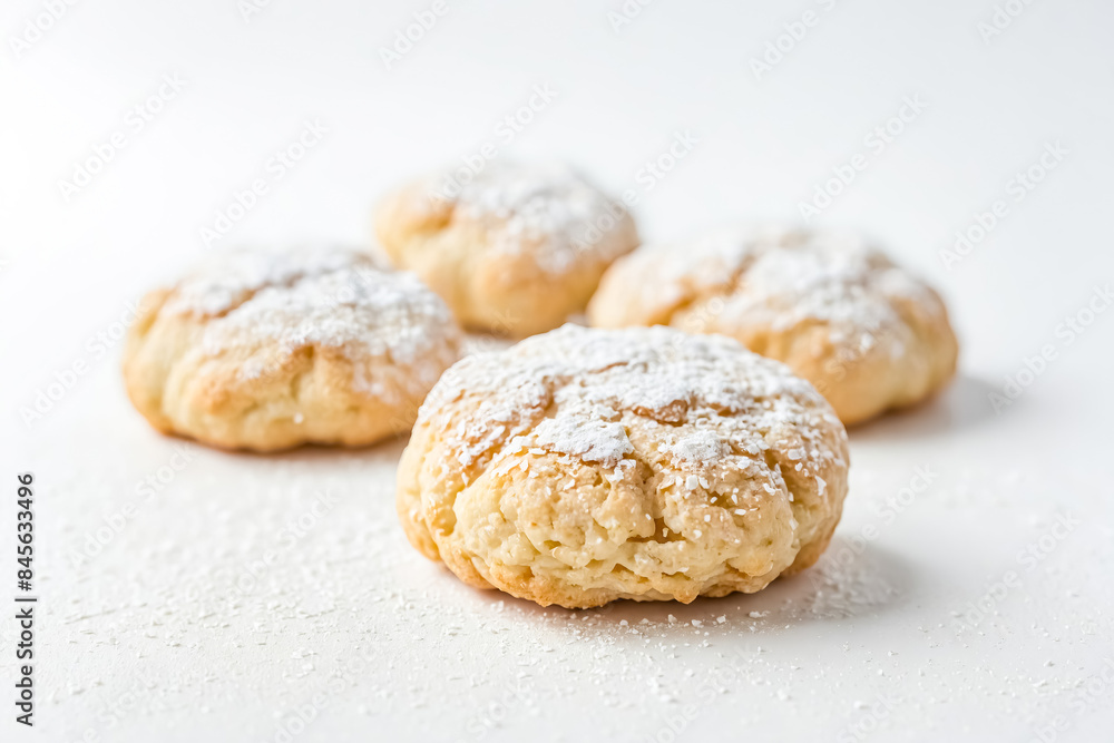 Sticker Close-up of Powdered Sugar Cookies