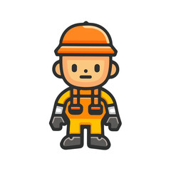 builder with helmet