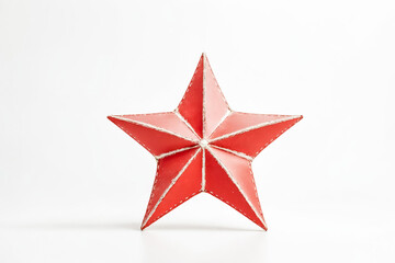 Fototapeta premium Red star on a white background