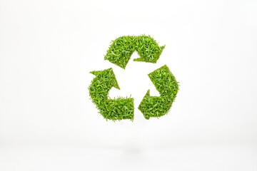 Green Grass Recycling Symbol