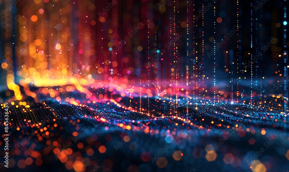 Poster code cascade abstract impressions of big data