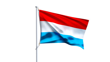 Waving flag of luxembourg isolated on transparent background. © mustapha