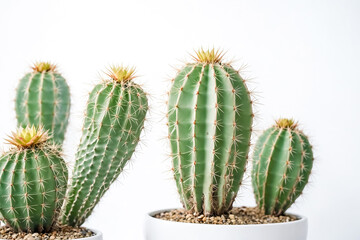 Succulent Cactus In White Pot