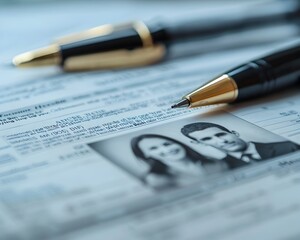 Secure Insurance Policy Document with Family Photos Symbolizing Life and Financial Protection