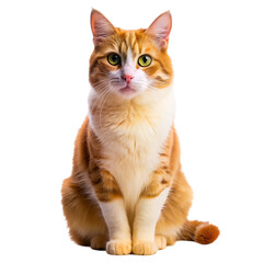 Obraz premium Adorable kitty with monochrome wall behind her