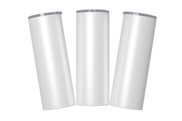 Skinny 20 oz tumbler for sublimation. 3d rendering