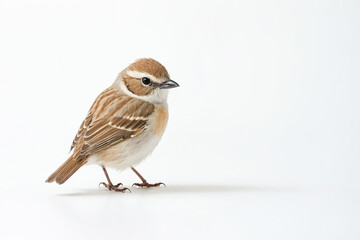 Small Bird on White Background