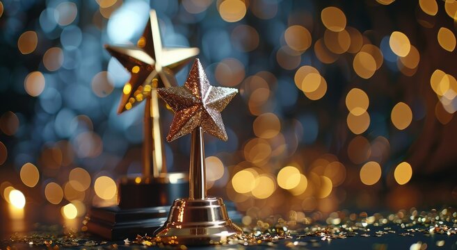 Gold Star Awards Ceremony With Confetti