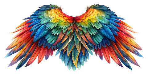 Obraz premium parrot wings isolated on white background. AI GENERATED