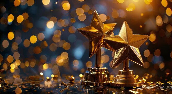 Gold Star Awards Ceremony With Confetti