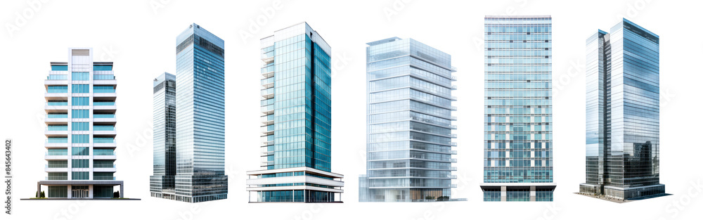Poster modern architecture building png on transparent background