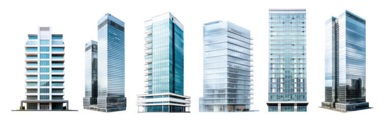 Modern architecture building png on transparent background