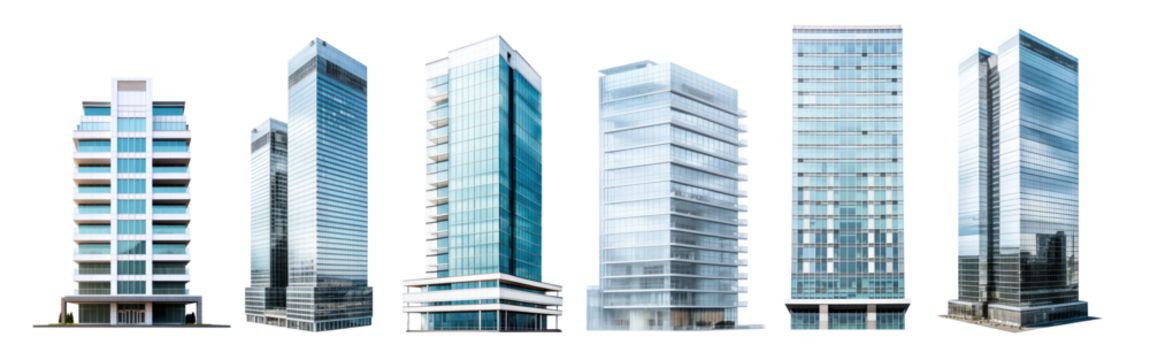 Modern architecture building png on transparent background