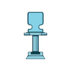 desk table phone holder cartoon. mobile office, laptop smart, cell view desk table phone holder sign. isolated symbol vector illustration