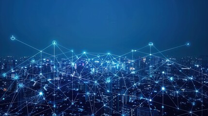 Concept of iot and digital connectivity Showcasing a network of devices and the integration of technology in everyday life and business operations