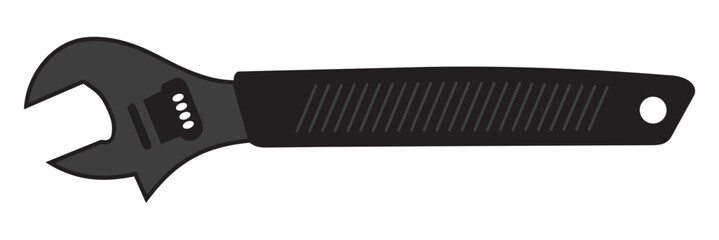 Adjustable wrench. Vector ill...