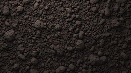 Dark soil texture background representing agriculture and gardening