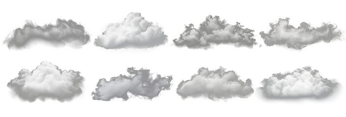 White cloud effect transparency png on transparent background
