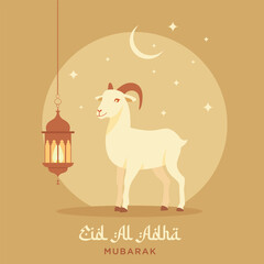Eid Al Adha Mubarak vector illustration. Eid Mubarak illustration.