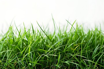 Fototapeta premium Fresh Green Grass on Transparent Background - Spring or Summer Landscapes