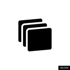 Layers, collection vector icon in glyph style design for website, app, UI, isolated on white background. Vector illustration.