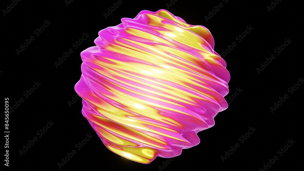 Poster abstract 3d liquid sphere twirl twist gradient vibrant colors bubble blob magic smooth spin fantasy 