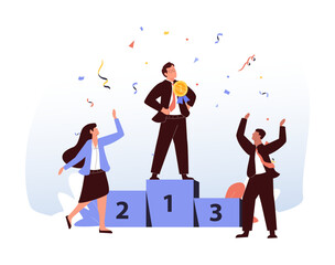 HR recognition concept. Profile review, award winning. The best specialist in the opinion of the team and authorities