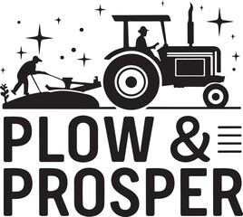 Farming Plow and Prosper Vector