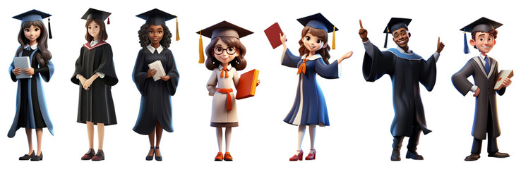 3D graduation character set