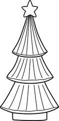 Simple shape Christmas tree outline vector.
Christmas tree black outline.