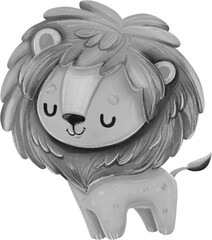 Zodiac Sign - Hand Drawn Illustration - Lion