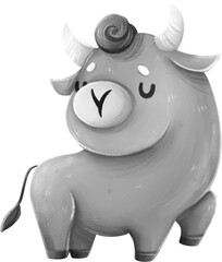 Zodiac Sign - Hand Drawn Illustration - Taurus