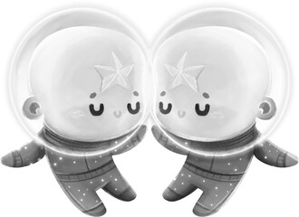 Zodiac Sign - Hand Drawn Illustration - Twins