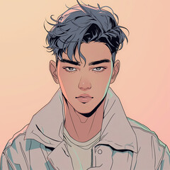 Fototapeta premium anime character male